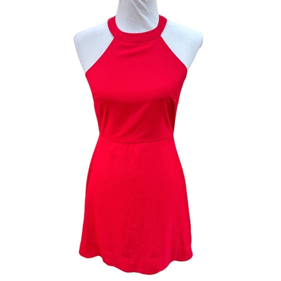 Lulu’’s Mamacita Halter Skater Mini Dress Red Size Small - Picture 1 of 13